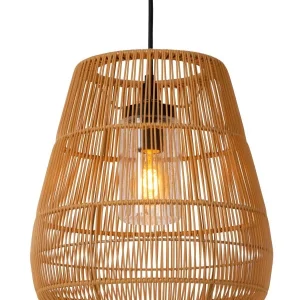 Hanglamp Scandinavische Rotan 1-Lichts Naturel NERIDA – Lucide